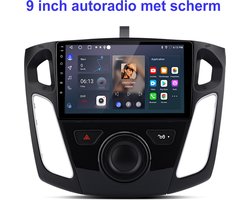 Junsun Android 15 Autoradio Geschikt Voor Ford Focus MK3 2012-2018 Accessoires, 6GB+128GB, Draadloze CarPlay, DAB+, GPS-Navigatie, Bluetooth, 9-inch Touchscreen, 4G-LTE, DSP, Octa-core processor