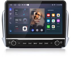 Junsun Android 15 Autoradio Geschikt Voor Peugeot 208/2008 (2012-2018) Accessoires, 2GB+64GB, Draadloze CarPlay, DAB+, GPS-Navigatie, Bluetooth, 10.1-inch Touchscreen, DSP, Quad-core processor