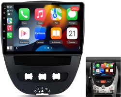 Junsun Android 15 Autoradio Geschikt Voor Toyota Aygo Peugeot 107 Citroen C1 Accessoires, 2GB+32GB, Draadloze CarPlay & Andriod Auto, DAB+, GPS-Navigatie, Bluetooth, 10-inch Touchscreen, DSP, Quad-core processor