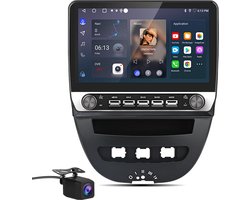 Junsun Android15 Autoradio Geschikt Voor Peugeot 107 Citroen C1 Toyota AygoAccessoires, Draadloze CarPlay, Stuurwielbediening, DAB+, GPS-Navigatie, Stuurwielbediening, Bluetooth, WIFI, 4G Lte, 4GB+64GB, 10.1 inch Touchscreen, DSP, Octa-core processor
