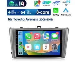 JUNSUN Auto Radio VOOR Toyota Avensis T27 2008-2015 8Kern & Android Autoradio GPS NAVI - Carplay - Android Auto - WIFI - RDS - BT - FM - SWC