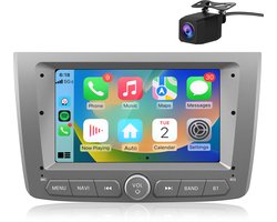 JUNSUN Autoradio - Geschikt voor Alfa Romeo Mito 2008-2019 Accessoires - Android 15 - Achteruitrijcamera - Draadloze CarPlay & Android Auto - Bluetooth - GPS-navigatiesystem, 7 Inch IPS Touchscreen, Wifi, FM, RDS, 2GB+64GB, DSP, Quad-core processor