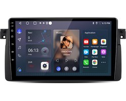 Junsun Autoradio - Geschikt voor BMW E46 3er 318 320 325 M3 - Android 15 - Draadloos CarPlay & Android Auto - Bluetooth - 9 Inch IPS Touchscreen - Navigatiesysteem - 4GB+64GB - DSP -RDS - Stuurwielbediening - DAB+ - WiFi - RDS - Octa-core processor