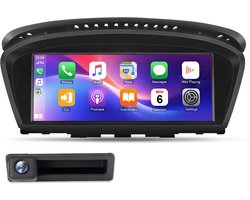 JUNSUN Autoradio geschikt voor BMW E60 E61 E90 E91 CCC GPS Navi Android 14 CarPlay AUX DAB CAM