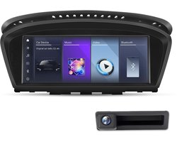 Junsun autoradio Geschikt voor BMW E60 E61 E90 E91 CCC Systeem Accessoires - Android 15 - 8,8 '' - Achteruitrijcamera - Draadloze CarPlay & Andriod Auto, DAB+, GPS-navigatiesysteem, Bluetooth, Stuurwielbediening, WiFi, DSP, FM , Quad-core processor