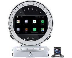 JUNSUN Autoradio - Geschikt voor BMW MINI R52 R56 R60 Accessoires, - Android 15 - 2+32GB - Draadloze CarPlay & Android Auto - GPS-navigatie & Stuurwielbediening & 4G & Wifi & Bluetooth & Achteruitrijcamera - 7-inch Touchscreen, Octa core processor