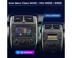 JUNSUN Autoradio Geschikt voor Mercedes-Benz A/B-Klasse, Sprinter, Viano, Vito W639 | 7 inch Android 15 GPS Navi&Carplay&Andriod Auto&Mirror Link WIFI BT RDS FM DSP