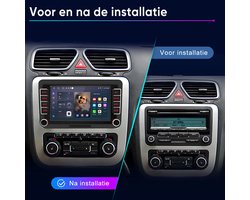 JUNSUN Autoradio - Geschikt voor VW Golf Passat Tiguan Polo 6R Touran, - Android 15 - 2+32GB - Draadloos Carplay & Android Auto - DAB+ & GPS Navi & Stuurwielbediening & Bluetooth & Wifi & Achteruitrijcamera USB & FM RDS & 2 DIN - 7 inch display