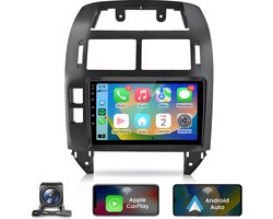 JUNSUN Autoradio - Geschikt voor VW Polo 9N 2001-2009 , - Android 15 - 6+128 GB - Draadloos Carplay - GPS-navigatiesysteem & Stuurwielbediening & Bluetooth & Wifi & 4G-LTE & Achteruitrijcamera & 8-core & Zwart & DSP & EQ