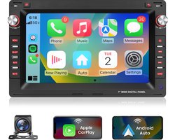 JUNSUN Autoradio - Geschikt voor VW Polo 9N Golf Jetta MK4 Passat T5, - Android 15 - 2+64 GB - Draadloos Carplay & Android Auto - GPS Navi & SWC & Bluetooth & Wifi & KAM