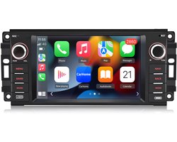 Junsun Autoradio voor Jeep CHEVROLET DODGE draadloos CarPlay Android Auto Auto Intelligent Systeem Auto Multimedia speler 2din - GPS Navi & SWC & Bluetooth & Wifi