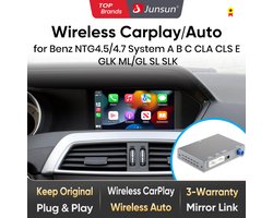 JUNSUN Draadloze CarPlay Android Auto Interface Module NTG4.5/4.7 Geschikt voor Mercedes Benz A B C CLA CLS E GLK ML