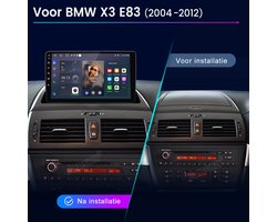 JUNSUN Geschikt voor BMW X3 E83 - Android Autoradio - Draadloze CarPlay- Android Auto - WiFi Octa-Core - Draadloos & GPS Navi & SWC & Bluetooth & USB