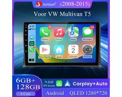 JUNSUN Pro Voor VW Multivan T5(2008-2015) Autoradio 6GB/128GB 4G+WiFi Android 14 8-Core Wireless CarPlay & Android Auto