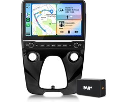 Junsun Quad-Core autoradio voor Peugeot 108/ Citroen C1/ Toyota Aygo- Draadloos CarPlay, Android Auto, DAB, Android 15, multimediaspeler, 2GB+64GB