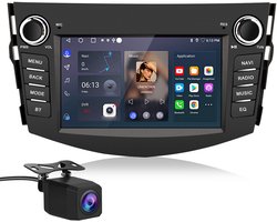Junsun Quad-Core autoradio voor Toyota RAV4 (2006-2012) - Draadloos CarPlay, Android Auto, Android 15, multimediaspeler, 4GB+64GB
