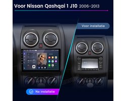 JUNSUN V2 Pro Autoradio - Geschikt voor Nissan Qashqai 1 J10 2006-2013, - Android 15 - 2+64 GB - Draadloos Carplay & Android Auto - Quad-Core & GPS Navi & SWC & Bluetooth & Wifi