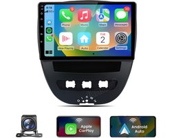 Junsun V3 Plus autoradio voor Peugeot 107, Toyota Aygo, Citroën C1 (2005-2014) - Draadloos CarPlay, Android Auto, intelligent autosysteem, multimediaspeler, 4GB+64GB，WIFI/4T-LTE，Octa-Kern Met Camera