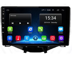 Navigatie radio Citroen C1 Peugeot 108 Toyota Aygo, Android OS, 9 inch scherm, Apple Carplay, GPS, Wifi, Bluetooth