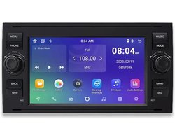 Navigatiesysteem auto met scherm - autoradio geschikt voor CarPlay en Android auto - bluetooth radio - geschikt voor Ford C-Max 2003-2007