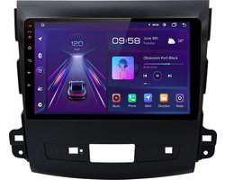 Navigatiesysteem auto met scherm - autoradio geschikt voor CarPlay en Android auto - bluetooth radio - geschikt voor Mitsubishi Outlander 2005-2013 (zonder Rockford)