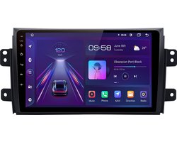Navigatiesysteem auto met scherm - autoradio geschikt voor CarPlay en Android auto - bluetooth radio - geschikt voor Suzuki SX4 2006-2013 Fiat Sedici 2005-2014
