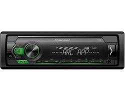 Pioneer MVH-S120UBG – 1-DIN Autoradio met USB & AUX-in – Groene verlichting – 4×50 W