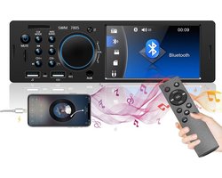 TechU™ Autoradio T148 – 1 Din met Afstandsbediening – 4.1 inch Monitor – FM radio – Bluetooth – USB – AUX – SD – Handsfree bellen