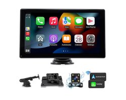 Universeel MP5 Navigatiesysteem - 7 inch Draadloos CarPlay & Android Auto Scherm met Achteruitrijcamera – Bluetooth 5.0 – Navigatie & Handsfree Bellen – Universeel Auto Display