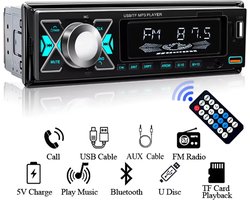 Universele 1din Autoradio | Met Bluetooth, USB en afstandsbediening | enkeldin radio | Universeel 1 enkel din | Handsfree carkit bellen | MP3 speler | standaard iso stekker