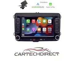 Volkswagen CarPlay scherm- met Apple Carplay & Android auto (Draadloos) -Plug&Play- voor Volkswagen, Skoda & Seat - Golf, Polo, Tiguan, Touran,...-7inch Touchscreen scherm-Bluetooth-Usb-Achteruitrijcamera