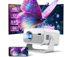 123Beamer® A6 - Projector - 4K ondersteuning - Android 11.0 - Ingebouwde speaker -