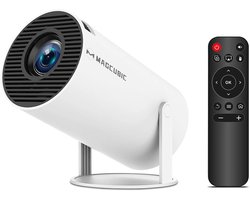 2025 Mini Beamer WiFi 6 met 4K Ondersteuning | Android 11.0 Smart Projector | Alles-in-één Smart TV Projector | 290 ANSI Lumen | Draagbaar & 180° Rotatie | Bluetooth 5.0 | Home cinema – Thuisbioscoop & Presentaties