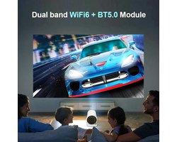 4K Ultra HD LED Smart Android 11 Multimedia projector beamer. met WIFI en Bluetooth. Freestyle design.