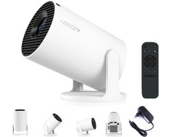 AFINTEK Smart Mini Beamer - 4K ondersteuning - Automatische Beeldcorrectie - Android 11 - Casten ingebouwd