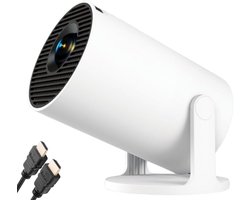 Aura® Draagbare beamer - Beamer - Projector - Mini Beamer - Wit - 10cm x 9cm x 16cm