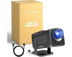 Cahaya 2026 ULTRA model - WiFi 6 mini beamer- Ultieme draagbare beamer - 390 ANSI - 4K - 1080p - Android - Apple - Bt 5.0