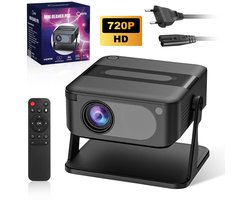 Ccorix® mini beamer pro - Ingebouwde Appstore en Google Play Store - Android 14 - Ondersteund: Netflix, YouTube, Videoland, etc. - WiFi, Bluetooth, Screen Mirroring - HD Resolutie 720p - Beamer - Android - Zwart - projector