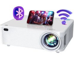 Chesto Beamer Android 9.0 - FULL HD (4K-Ondersteuning) - 10.000 Lumen - Inclusief draagtas - Inclusief 100'' Projectiescherm - Streamen vanaf je telefoon met wifi
