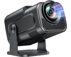 Compacte Zwarte Beamer met Android 11.0 - 720p, 4K Ondersteuning, Bluetooth, WIFI, USB, Tot 130 Inch Projectie