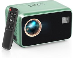 DailySupplies® Mini Beamer - Film Projector met Bluetooth - Draagbare Beamer - 4K Kwaliteit - Groen met zwart