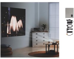 dia projector- LED Projector – HD Beamer 1280x720P – Ondersteunt 1080P – Tot 3,30 m Beelddiagonaal – Ingebouwde Speaker – Incl. HDMI & Afstandsbediening – Voor Thuisbioscoop, Films & Presentaties-Mini projector / Filmprojector-