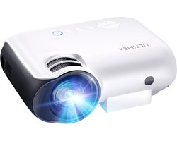 Grokos - Projector - Mini Beamer - Beamer - 1080p - 4k - Bluetooth - Multimedia outlet - 10000 lumen - 300 ansi Lumen - Wit