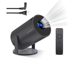 Lumenix® R1 Mini Beamer 2025 – Smart Projector met Netflix, YouTube, Disney+ – WiFi & Bluetooth - Screen Mirroring – Home Cinema - 4K - Beamer – IOS & Android – Grijs