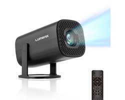 Lumenix® S2 - Mini Beamer 2025 - Alles-in-één Smart TV Projector - 4K Ultra HD & Voor iOS & Android - Zwart
