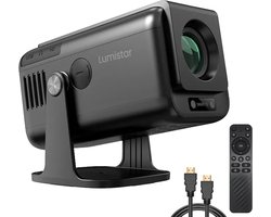 Lumistar® Pro+ Mini Beamer - Alles-in-één Smart TV Projector - 2025 model - Android 13.0 & iOS - WiFi 6 & Bluetooth 5.2 - 4k ondersteuning - Beamer - Inclusief Hdmi kabel - Home Cinema - Zwart