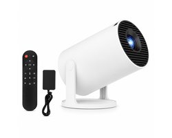 Mini Beamer 4K - Android 11 - WiFi 6 - 1080P - 180° Draaibaar - Wit