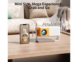 Mini Beamer – Draagbare 1080P Full HD Videoprojector – Geschikt voor Smartphone, HDMI, USB, PS5 & Fire Stick – Compacte Thuisbioscoop Projector voor Kinderen & Outdoor Gebruik – 120 Inch Beeld