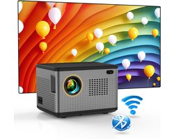 Mini Beamer - Film Projector met Bluetooth - Draagbare Beamer - 4K Kwaliteit - Grijs en zwart