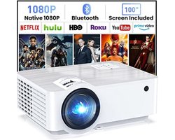 Mini Beamer - Input tot 1080P Full HD - Inclusief HDMI kabel - Projector - Mini Projector - HDMI - USB - Wit - Smartphone - Draagbaar - Ingebouwde speaker